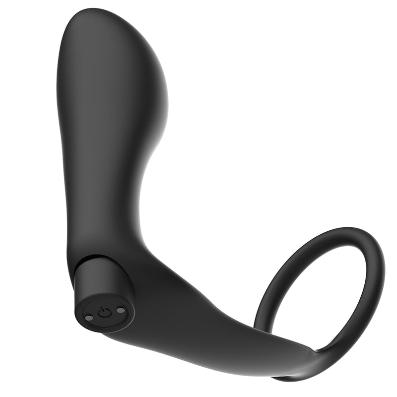 ADDICTED TOYS - Anello Per Pene con Telecomando Plug Anale Ricaricabile Nero