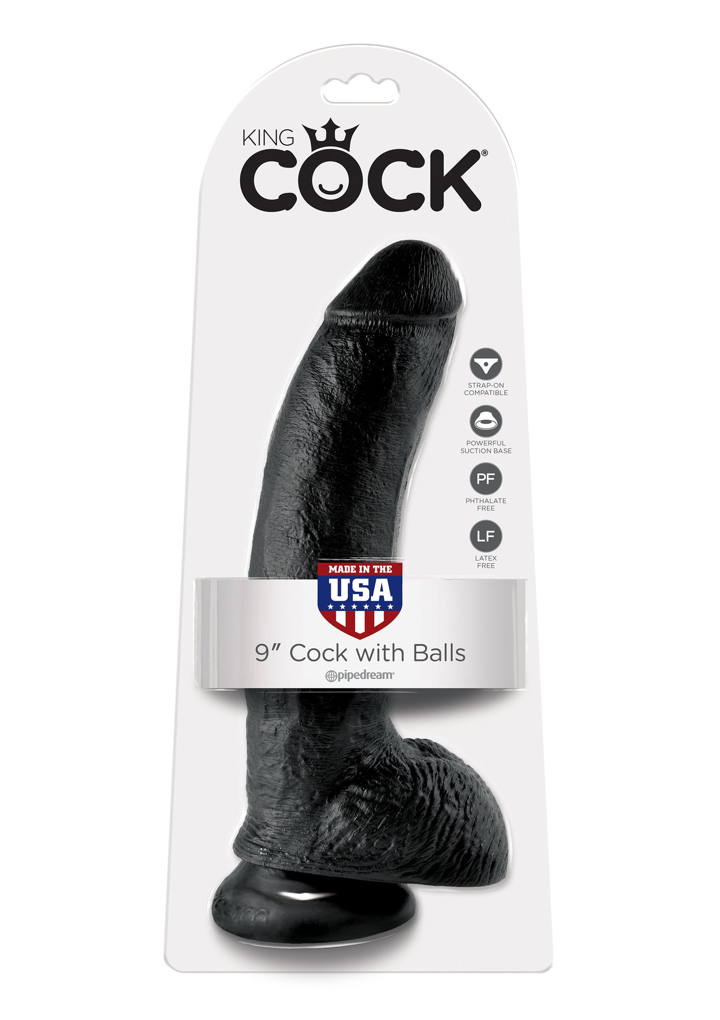 Fallo realistico vaginale anale Cock 9 Inch With Balls black