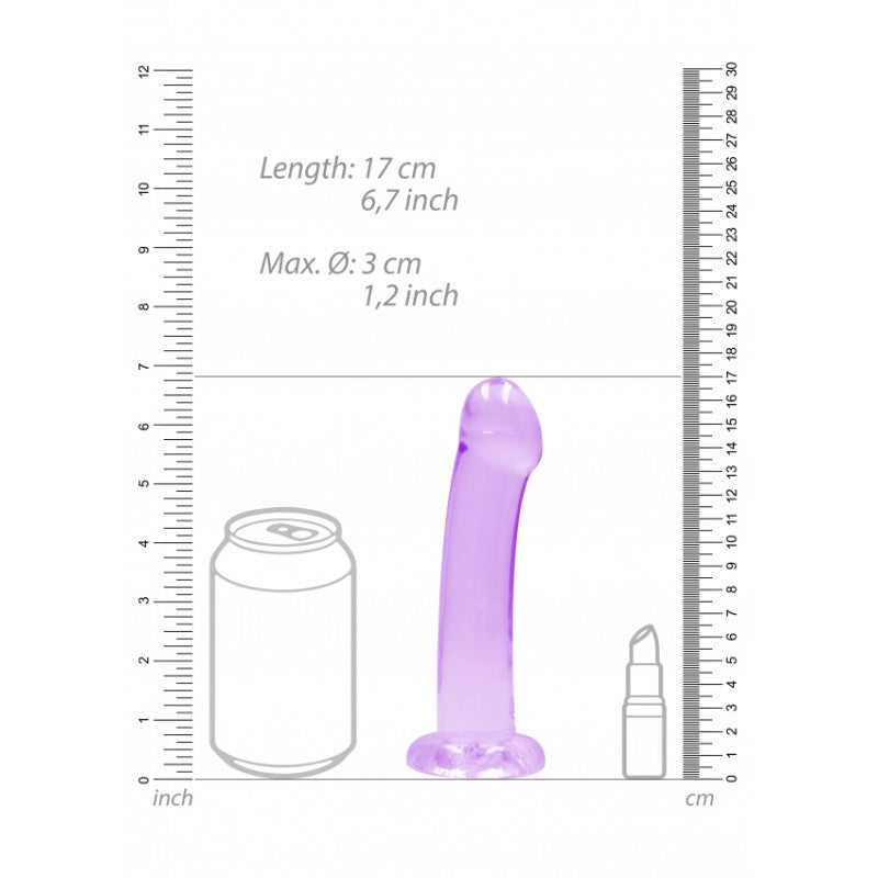 Dildo con ventosa viola Non Realistic Dildo Suction Cup - Purple 17 cm