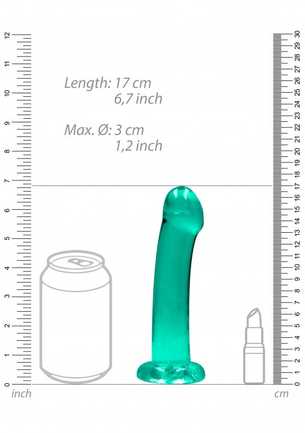 Dildo con ventosa turchese Non Realistic Dildo Suction Cup - Turquise17 cm
