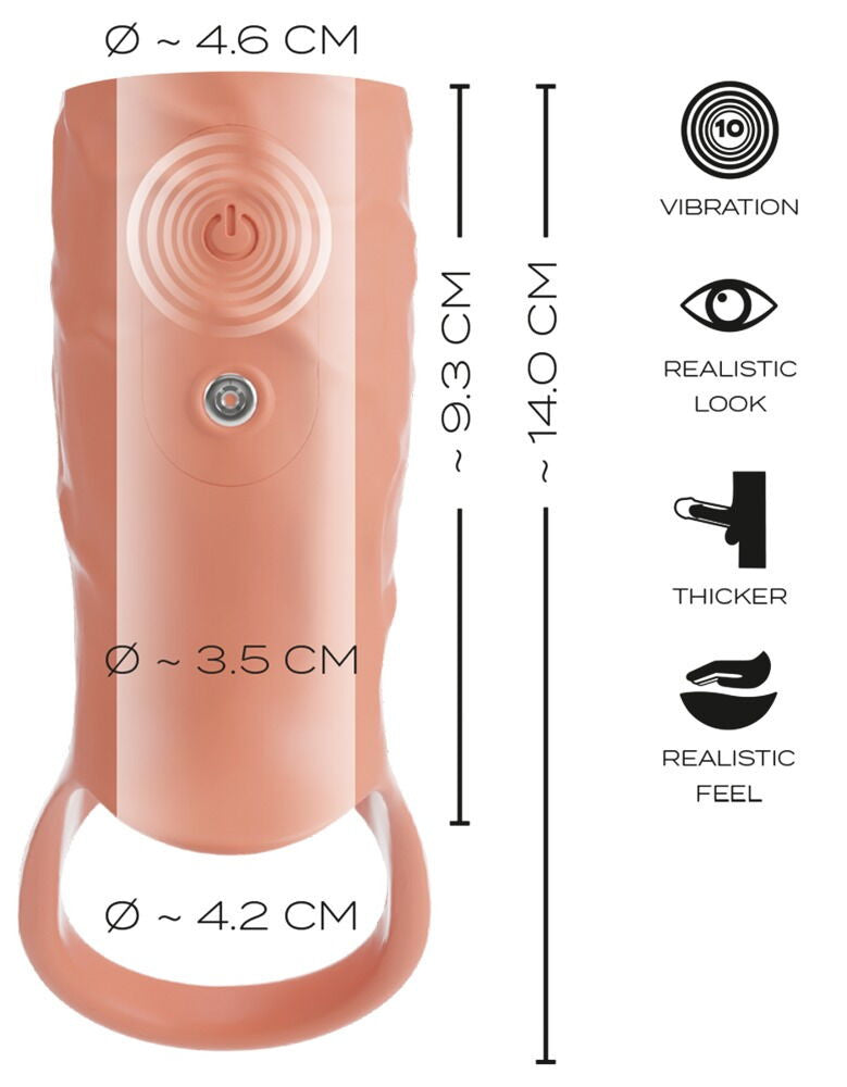 Guaina per pene vibrante Realsleeve Open Realisticxxx
