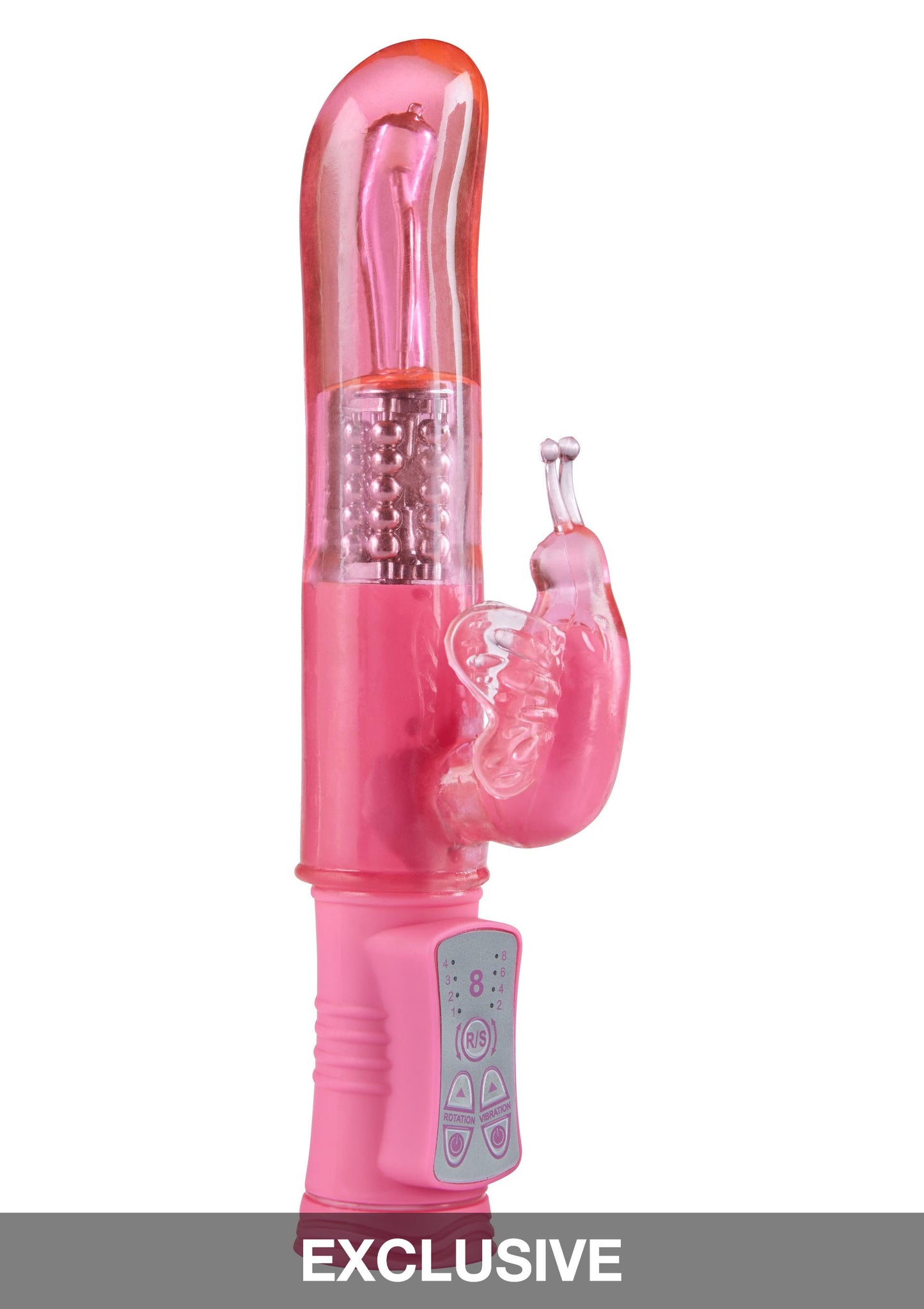 Vibratore rabbit rosa Happy Hugging Butterfly