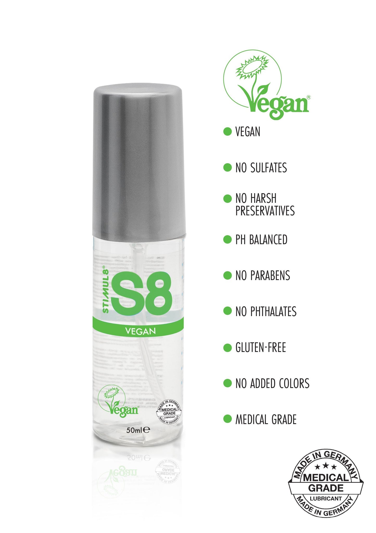 lubrificante gel intimo sessuale vaginale anale a base acqua vegano 50 ml