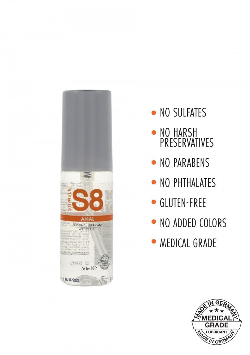Lubrificante intimo anale 50 ml anal lube gel crema a base acqua s8