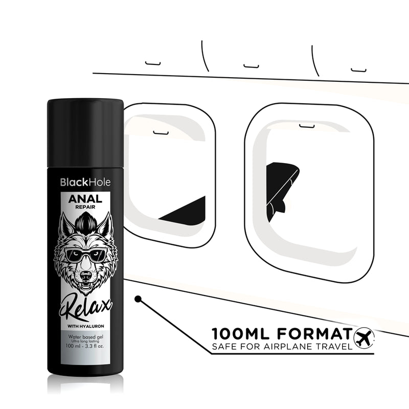 Lubrificante sessuale dilatatore anale a base d'acqua Black Hole 100 ml