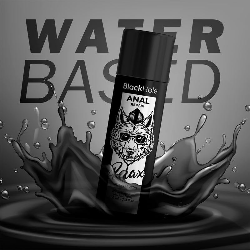 Lubrificante sessuale dilatatore anale a base d'acqua Black Hole 100 ml