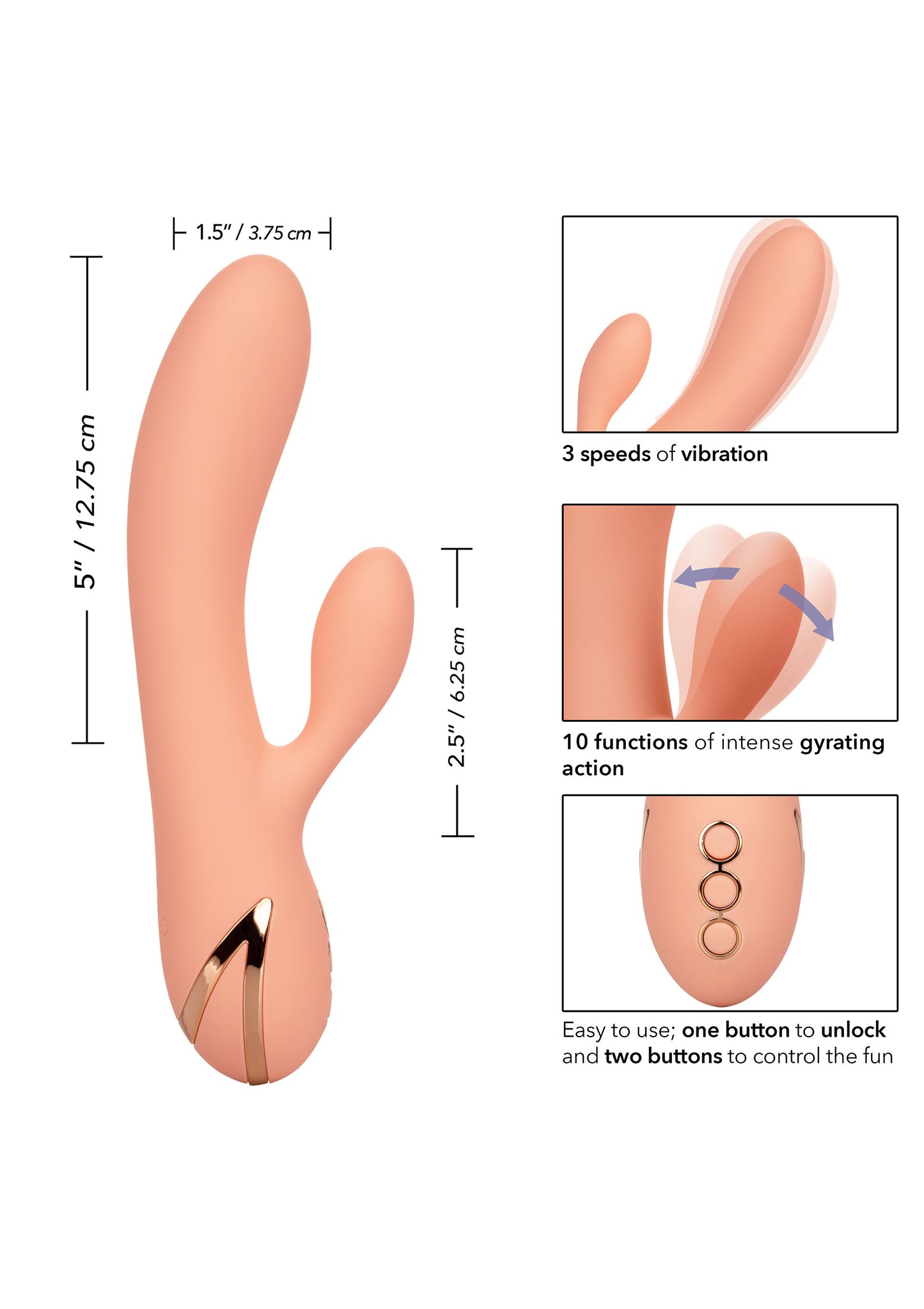 Vibratore rabbit doppio dildo vagianle clitoride Monterey Magic