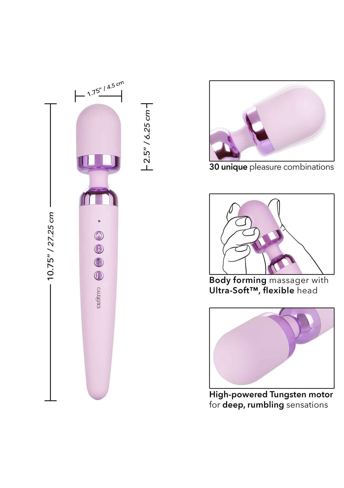 Massaggiatore vibratore wand ricaricabile Opulence