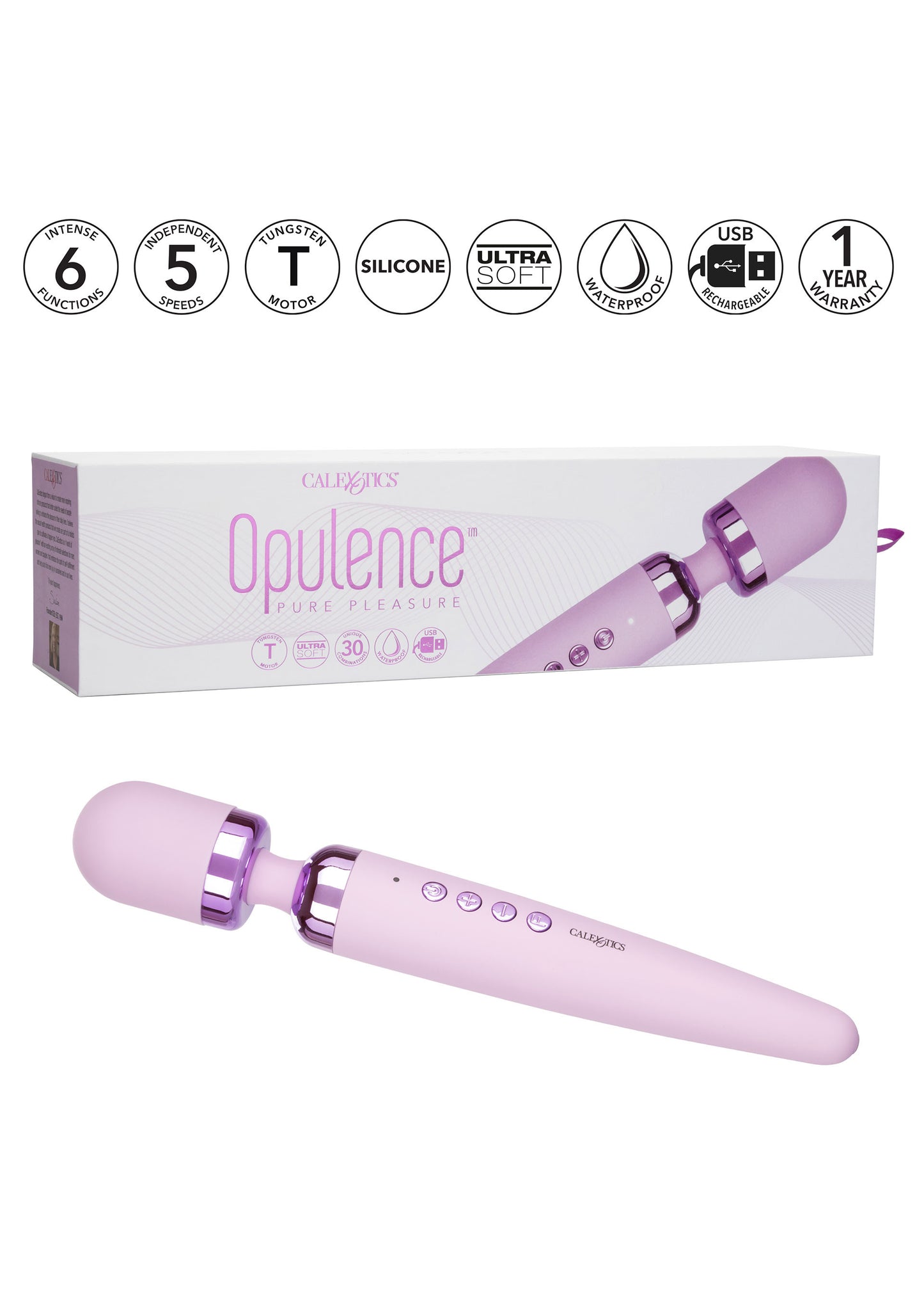 Massaggiatore vibratore wand ricaricabile Opulence