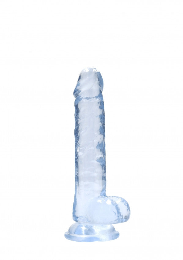 Pene finto con ventosa blu Realistic Dildo with Balls 17 cm