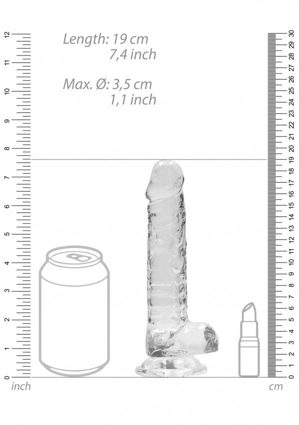 Pene finto con ventosa Realistic Dildo with Balls 17 cm