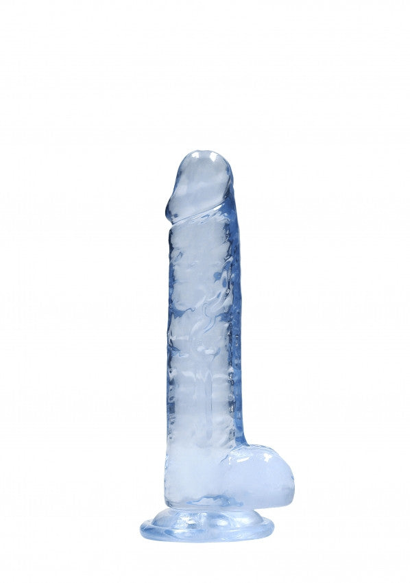 Pene finto con ventosa blu Realistic Dildo with Balls 17 cm