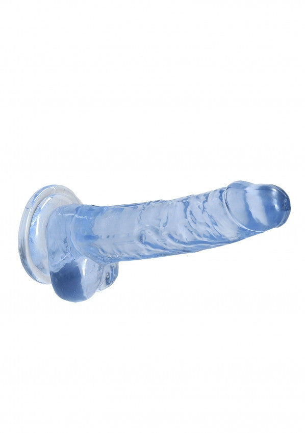 Pene finto con ventosa blu Realistic Dildo with Balls 17 cm