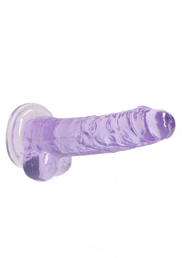 Pene finto con ventosa viola Realistic Dildo with Balls 17 cm