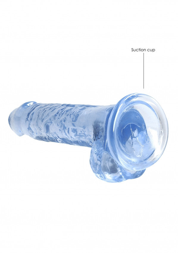 Pene finto con ventosa blu Realistic Dildo with Balls 17 cm