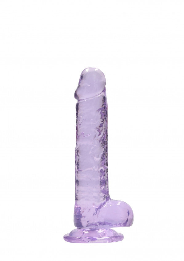 Pene finto con ventosa viola Realistic Dildo with Balls 17 cm
