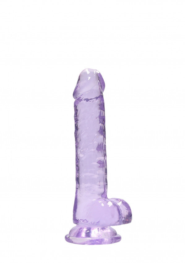 Pene finto con ventosa viola Realistic Dildo with Balls 17 cm