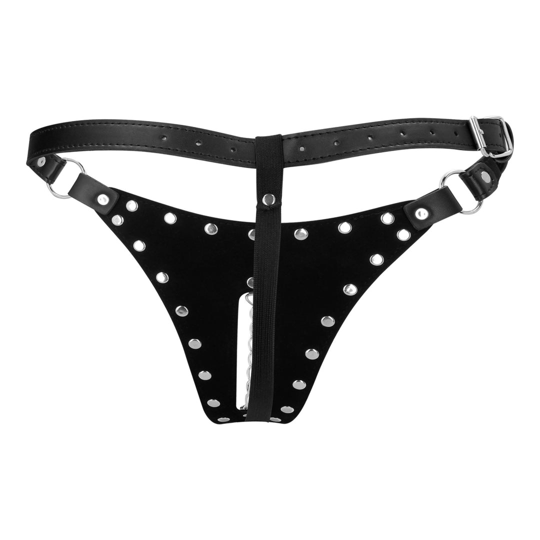 Perizoma di castità erotico con dettaglio a catena Chastity Thong