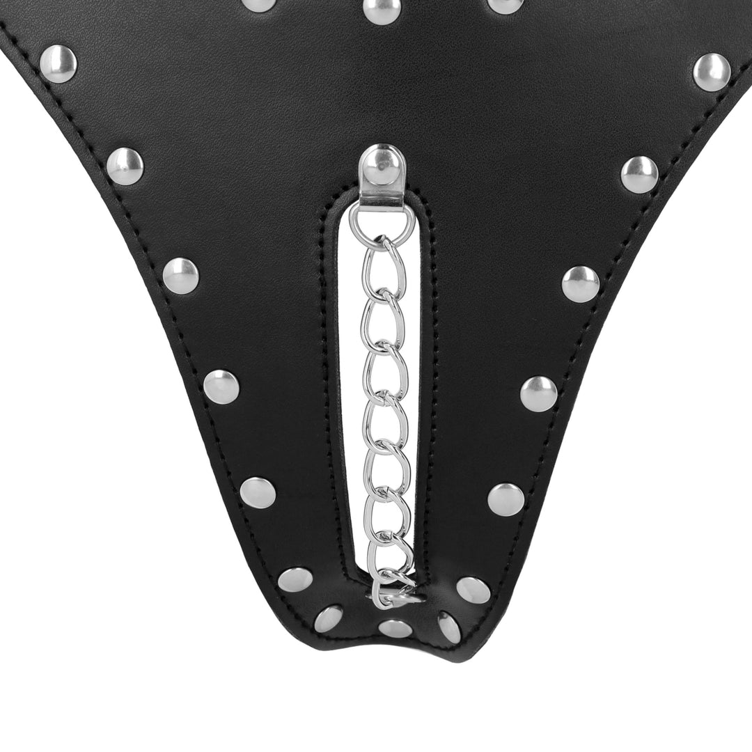 Perizoma di castità erotico con dettaglio a catena Chastity Thong