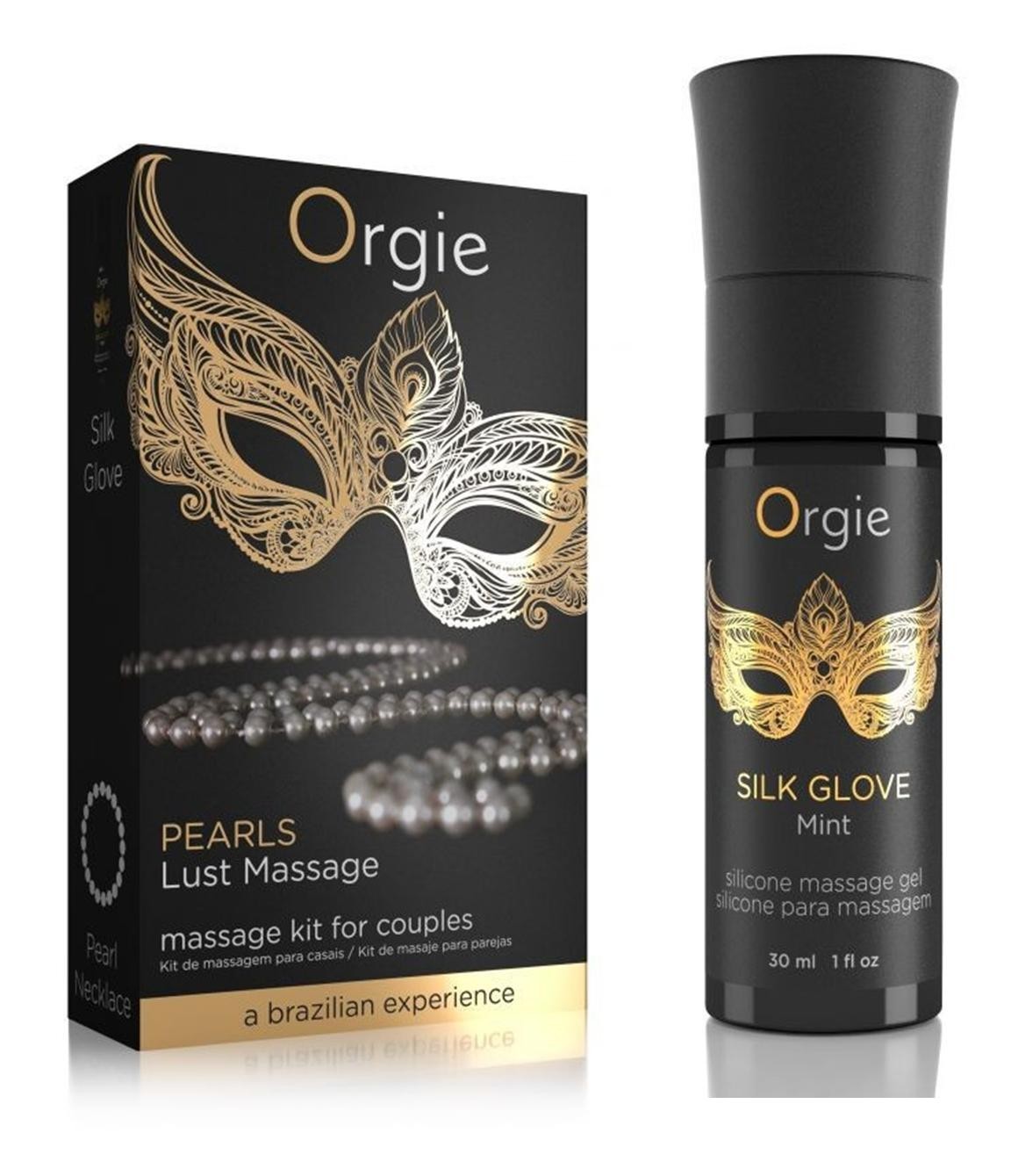 Set lubrificante silicone orgie pearl lust set