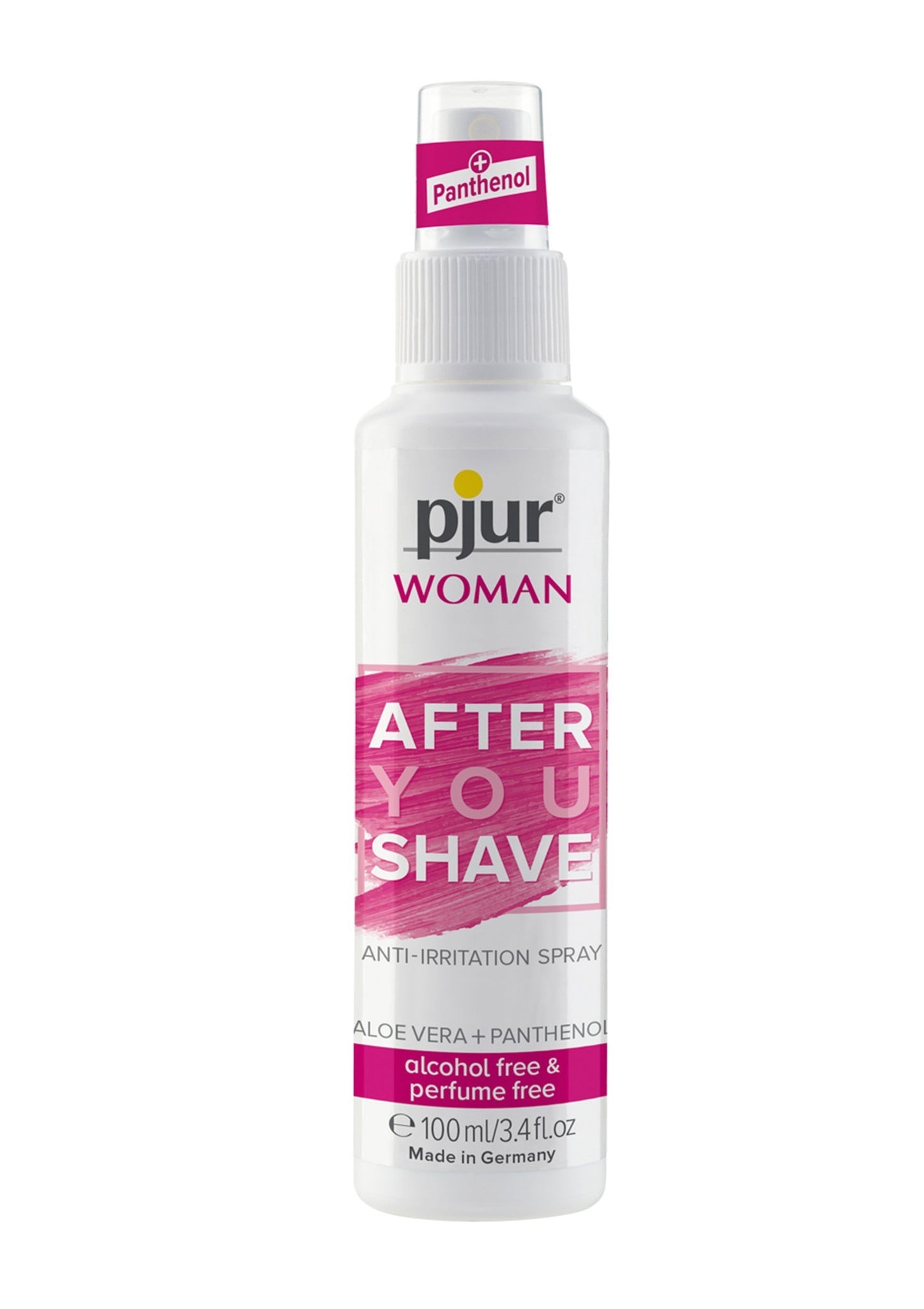 spray lenitivo contro irritazione post rasatura per donna pjur con aloe vera
