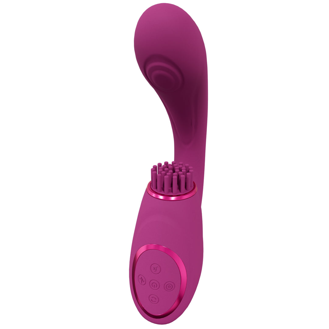 Vibratore Triple Motor G-Spotwith Pulse Wave and Vibrating Bristles -