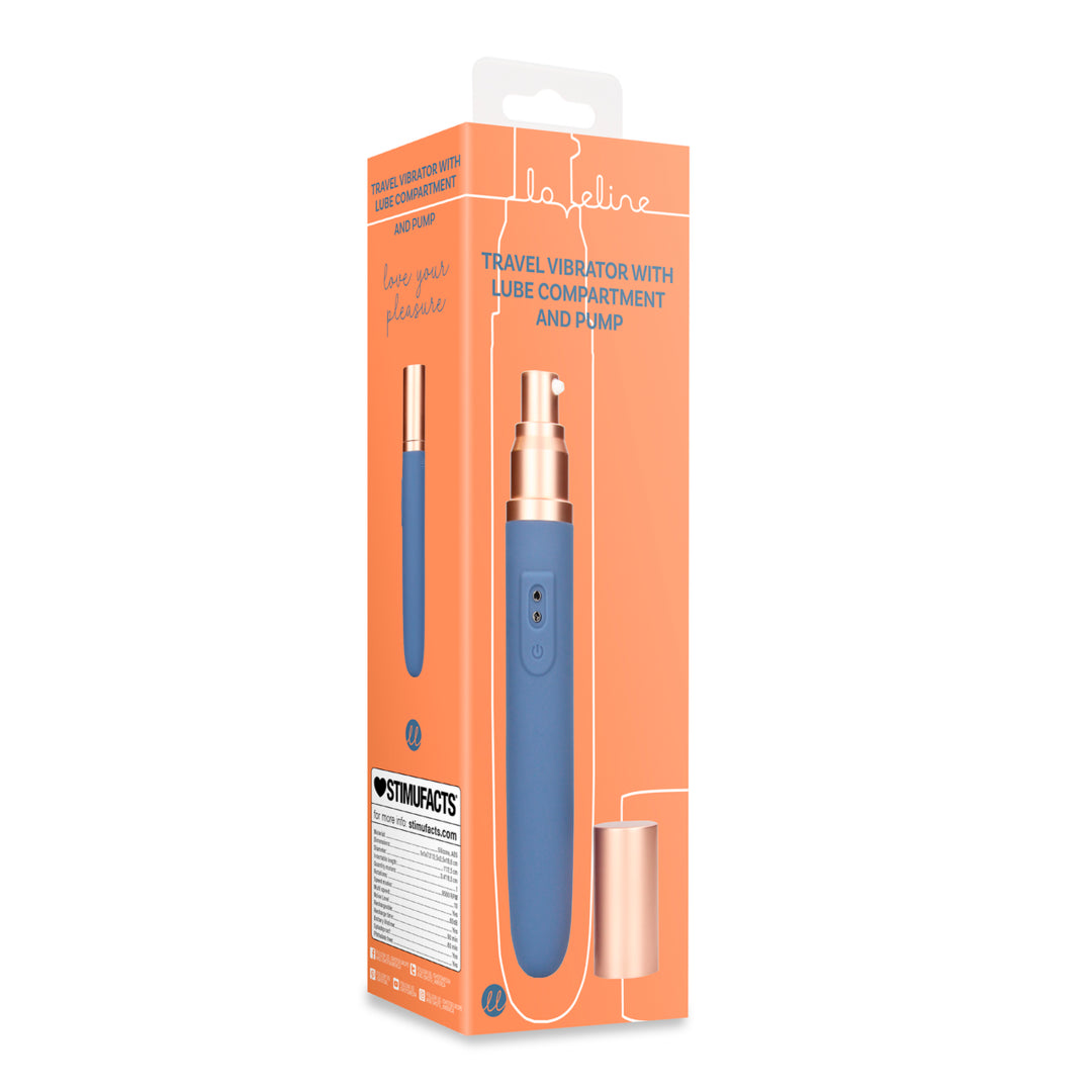 Vibratore da viaggio con scomparto lubrificante Loveline