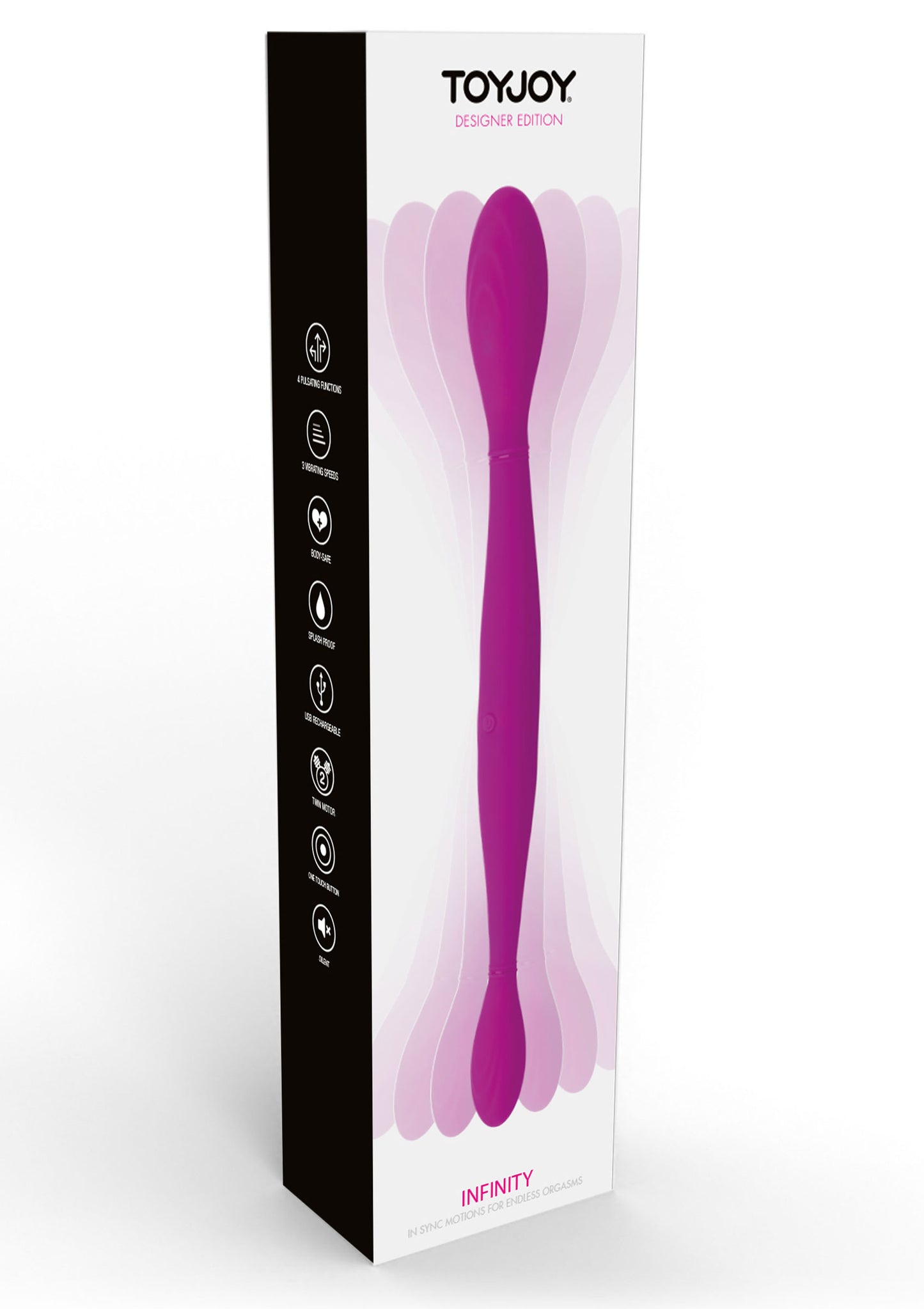 Vibratore doppio ricaricabile dildo vaginale anale fallo in silicone realistico