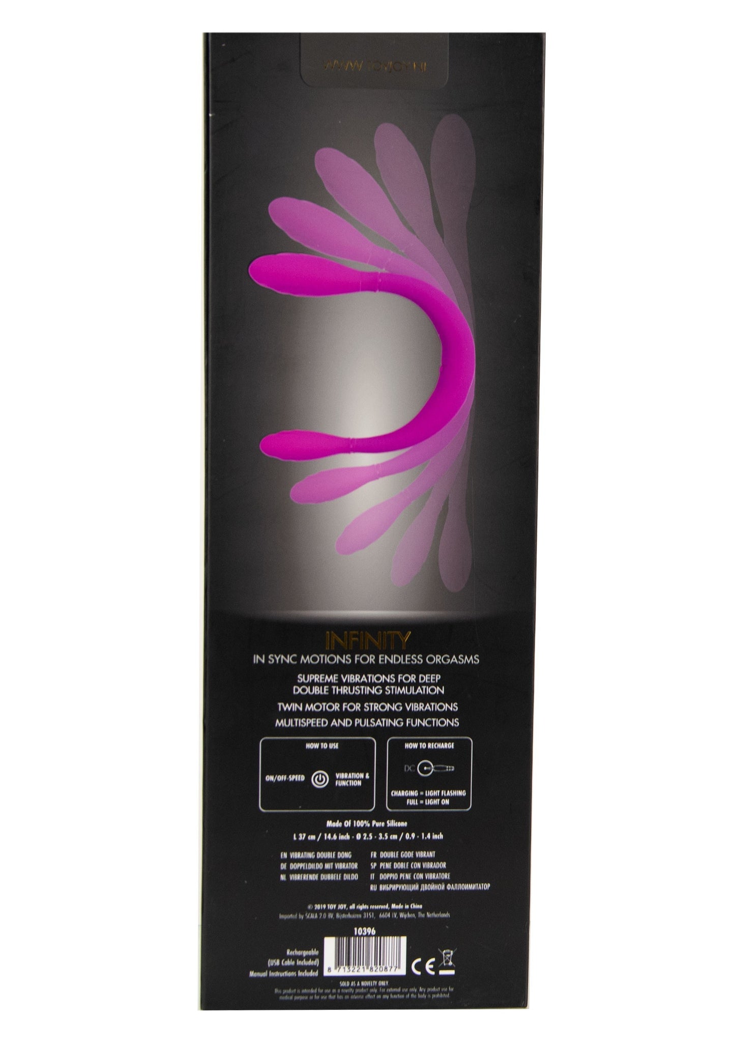 Vibratore doppio ricaricabile dildo vaginale anale fallo in silicone realistico