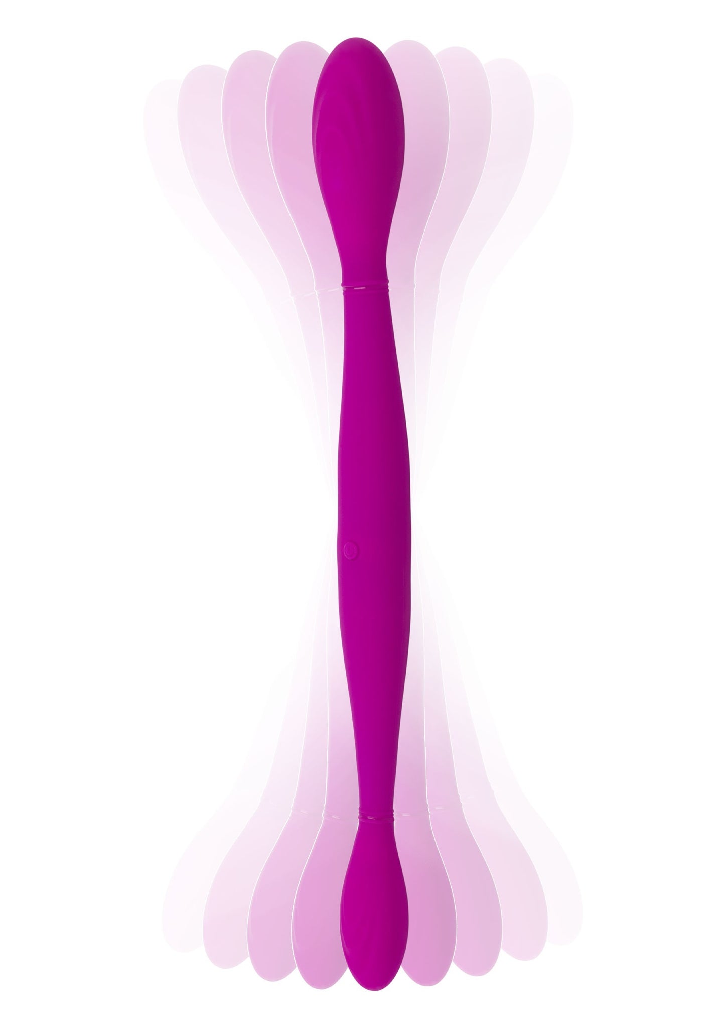 Vibratore doppio ricaricabile dildo vaginale anale fallo in silicone realistico