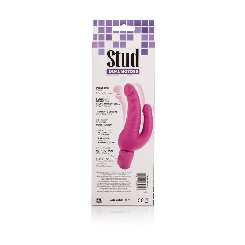Vibratore doppio stud pink dual motors