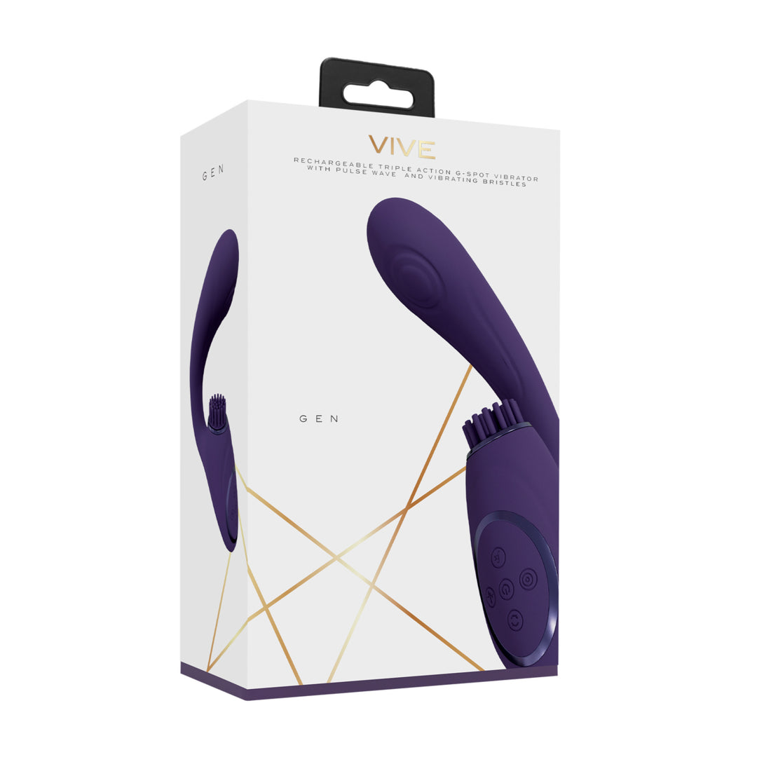 vibratore G-Spot with Pulse Wave and Vibrating Bristles