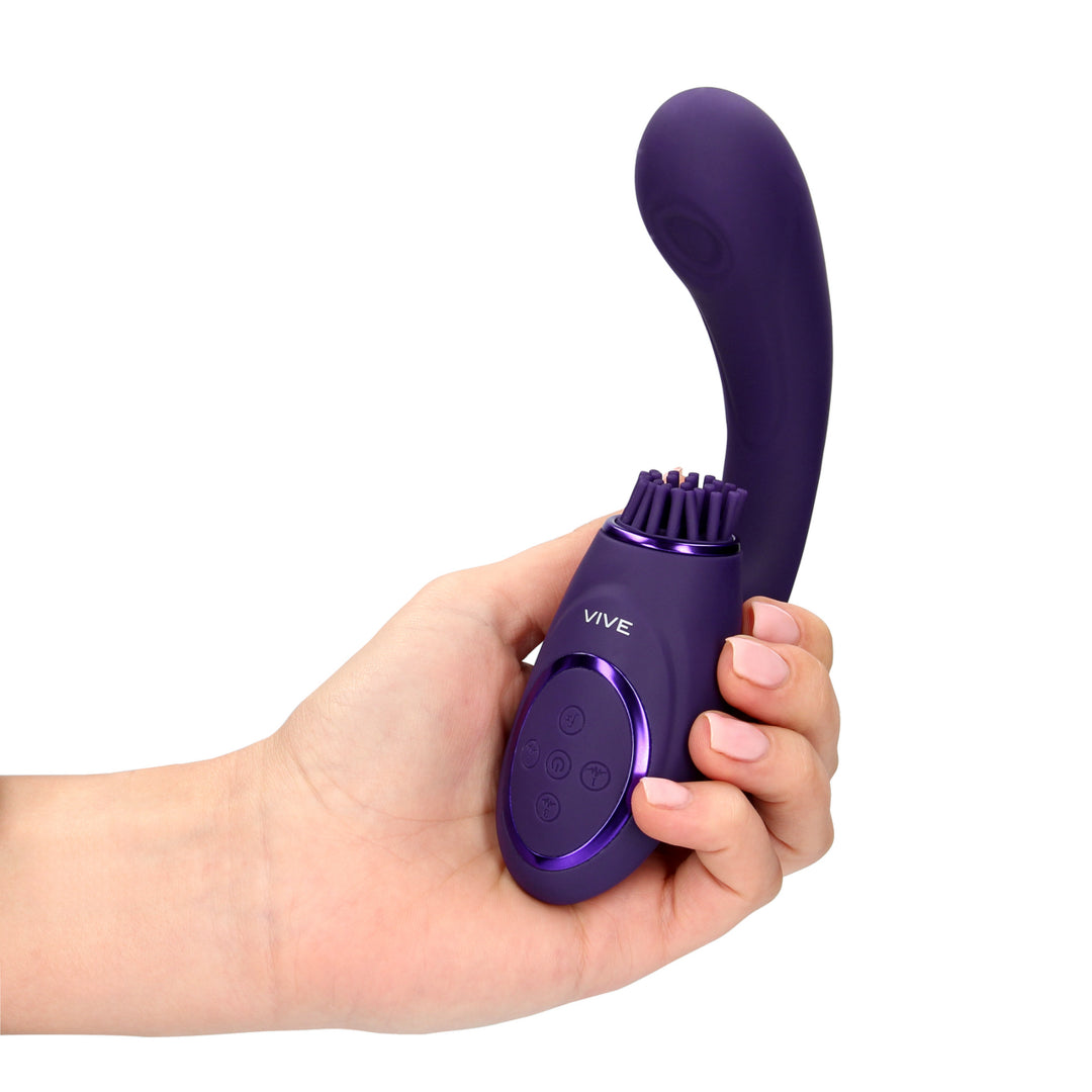vibratore G-Spot with Pulse Wave and Vibrating Bristles
