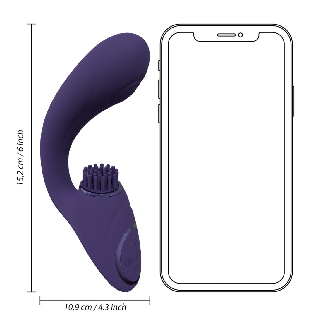 vibratore G-Spot with Pulse Wave and Vibrating Bristles