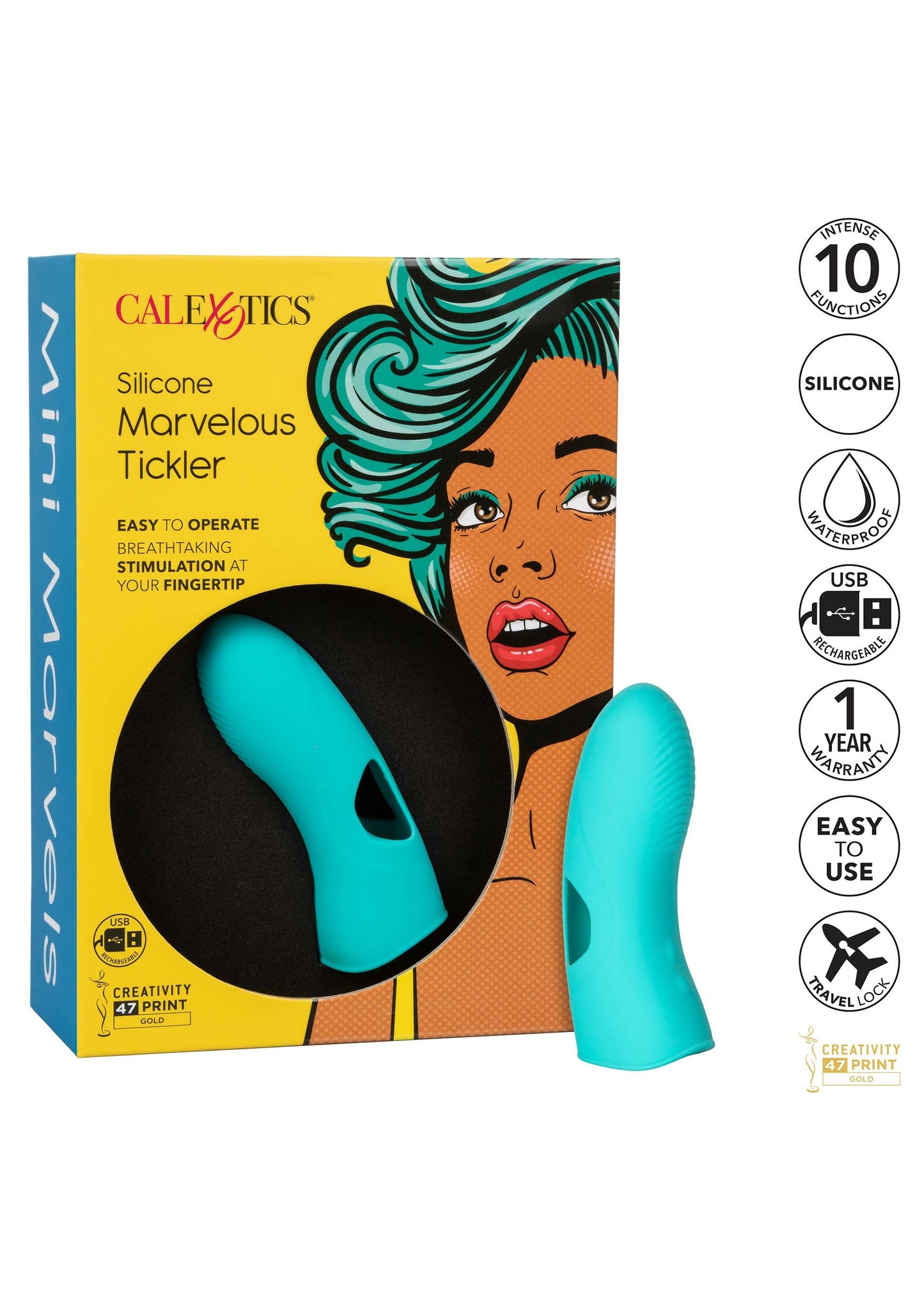 Vibratore in silicone da dito Marvelous Tickler