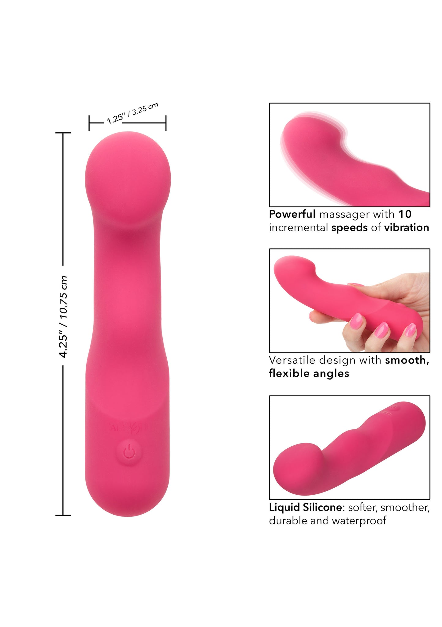 Vibratore in silicone Pixies Curvy