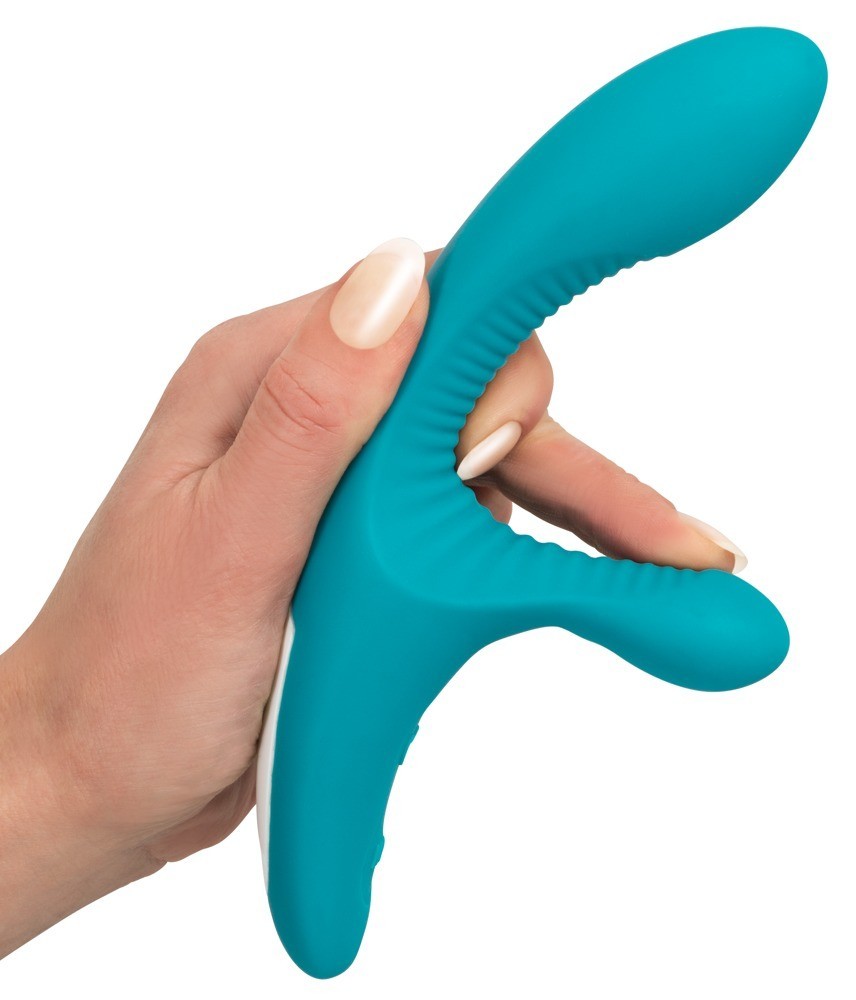 vibratore in silicone vaginale Vibrator blue double