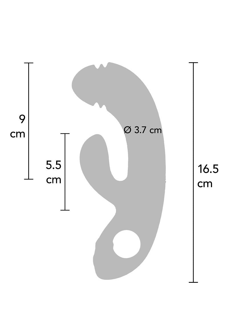 Vibratore rabbit in silicone Xocoon Harmony Dual Touch