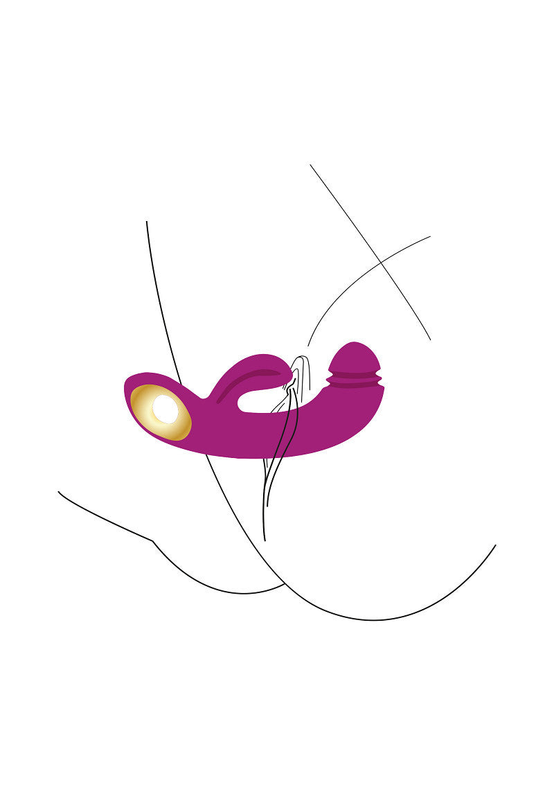 Vibratore rabbit in silicone Xocoon Harmony Dual Touch