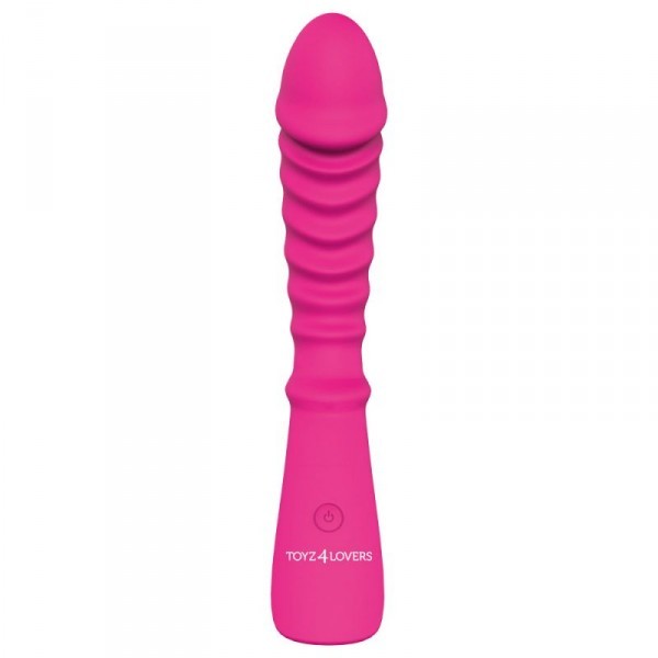 Vibratore realistico vaginale anale fallo dildo vibrante stimolatore ricaricabile rosa