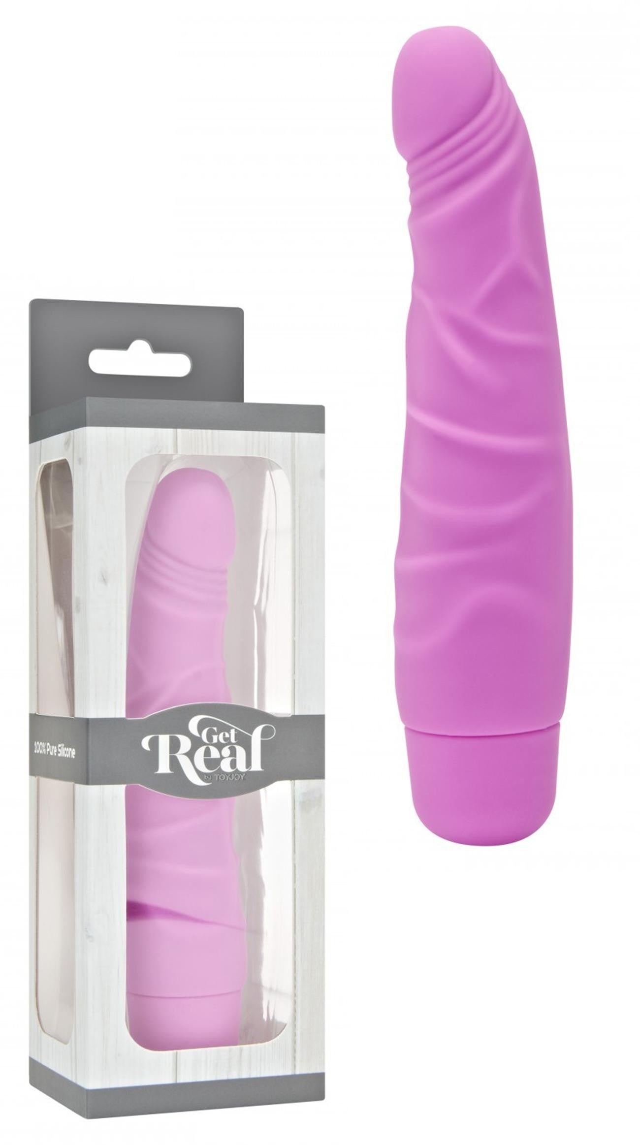 Vibratore vaginale anale pink realistico fallo dildo vibrante in silicone slim sex toys