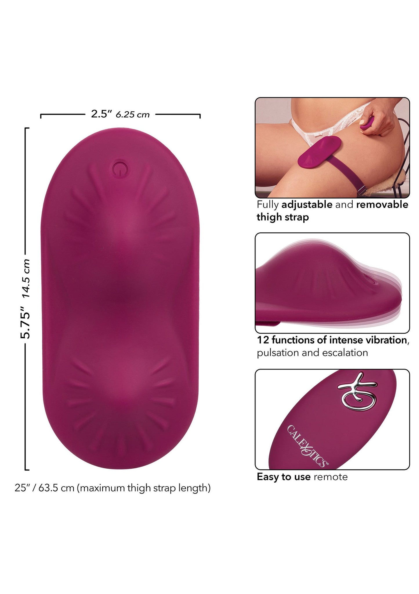 Vibratore vaginale dual rider remote control Calexotics
