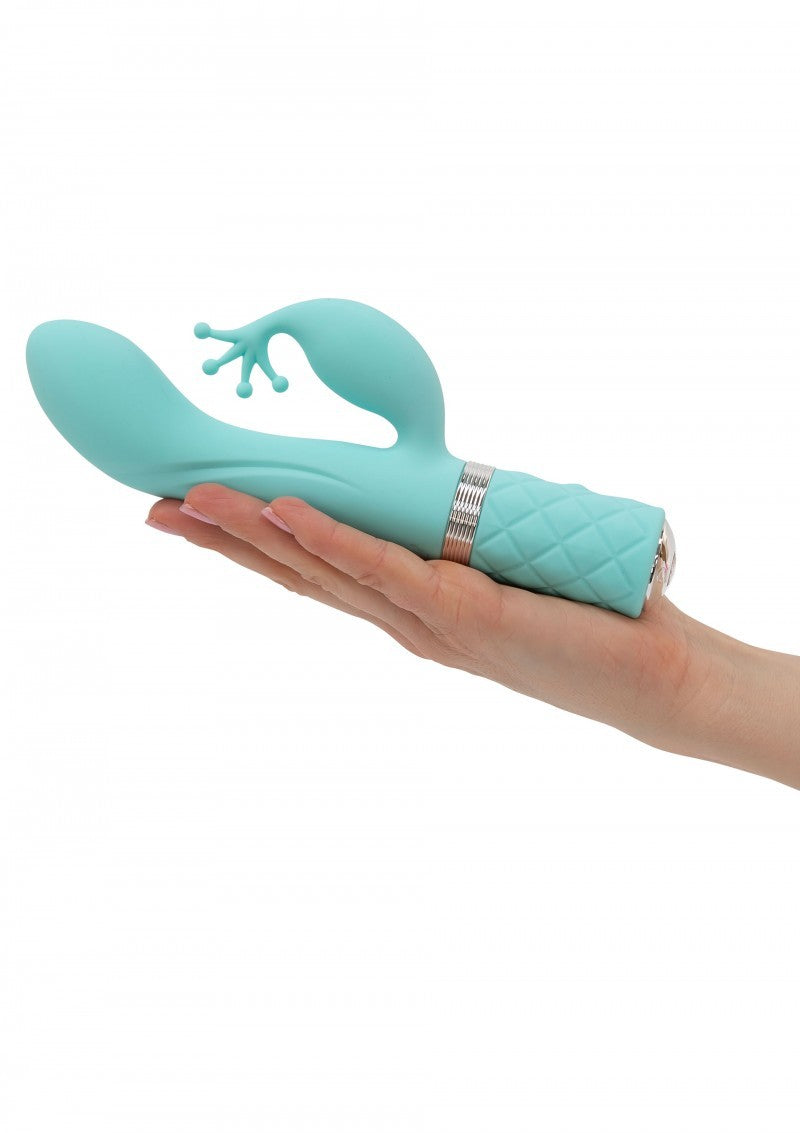 Vibratore vaginale rabbit doppio stimolatore clitoride in silicone fallo dildo vibrante green