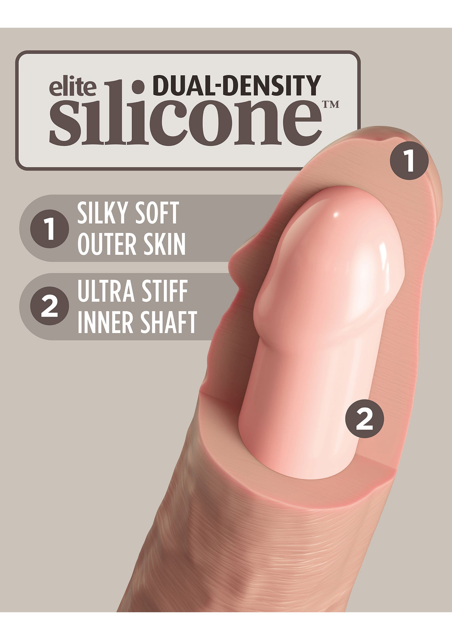 Vibratore 9 Inch 2Density Vibrating Cock