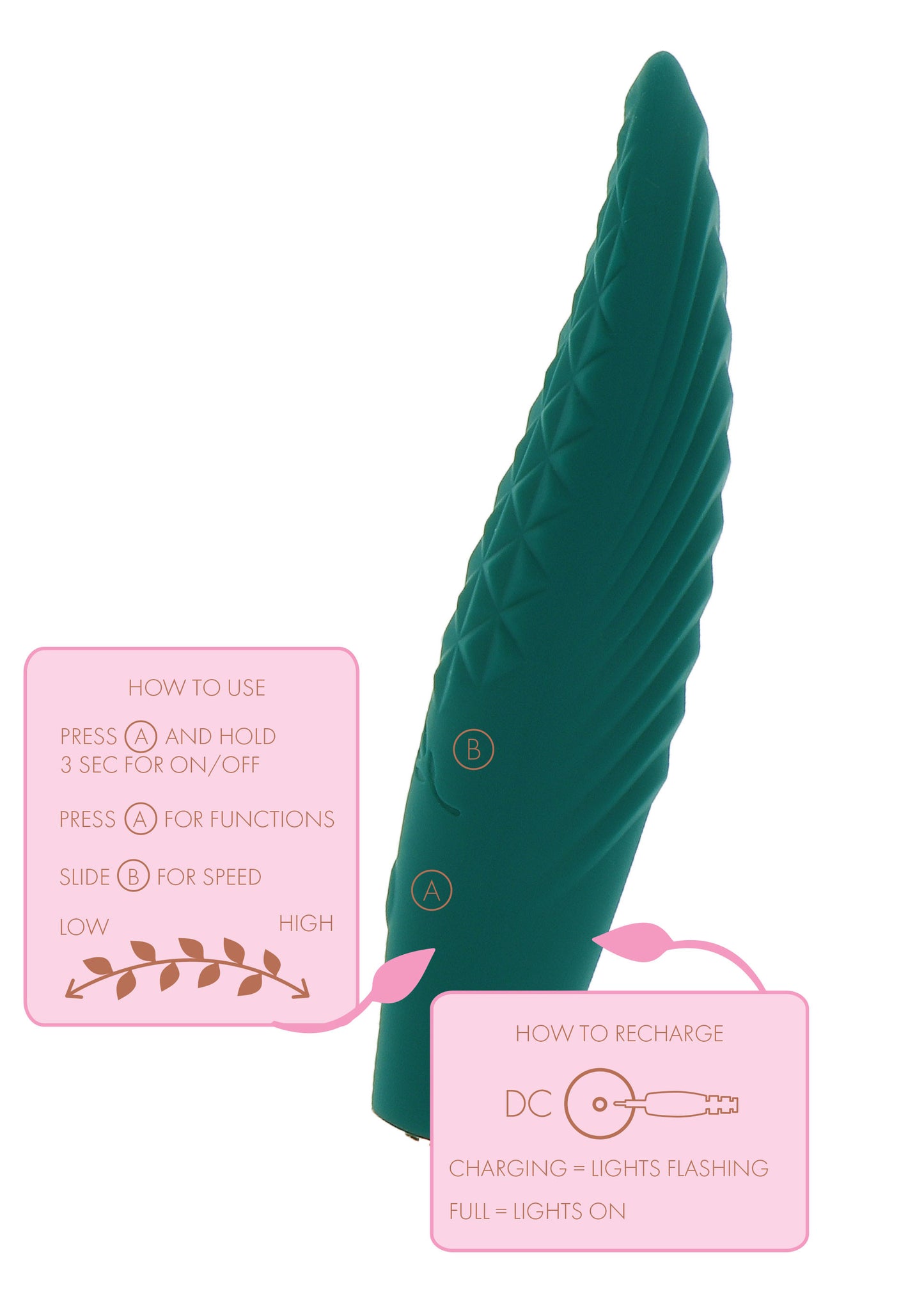 Vibratore vaginale classico Alyssa Textured Stimulator