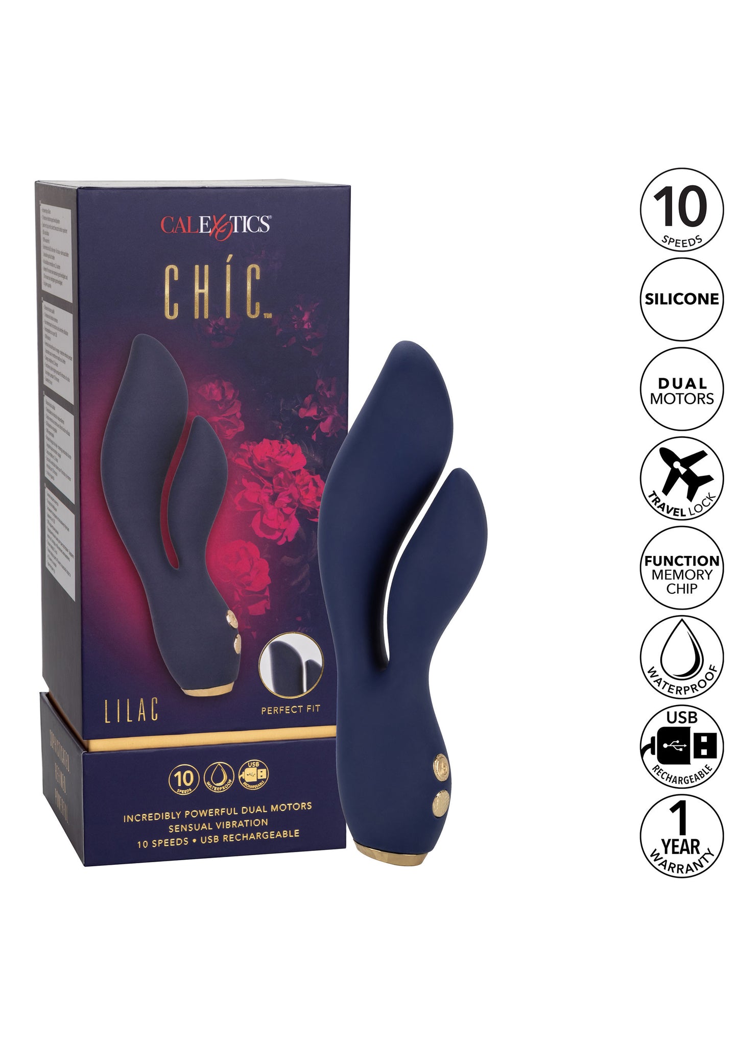 Vibratore doppio Chic Lilac