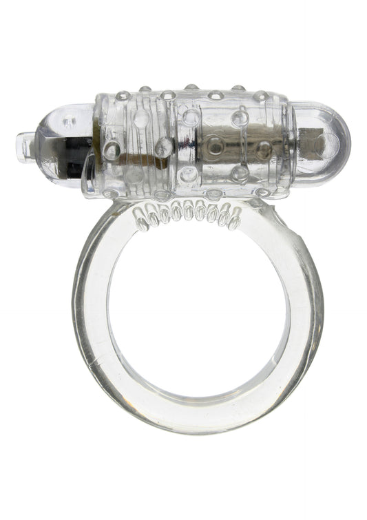 Anello fallico vibrante trasparente Cockring Silicon
