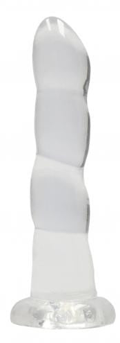 Dildo trasparente con ventosa Non Realistic Dildo Suction Cup - Transparent 17 cm