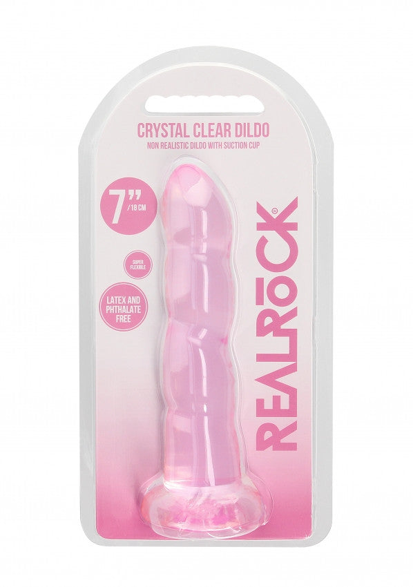 Dildo rosa con ventosa Non Realistic Dildo Suction Cup -  17 cm