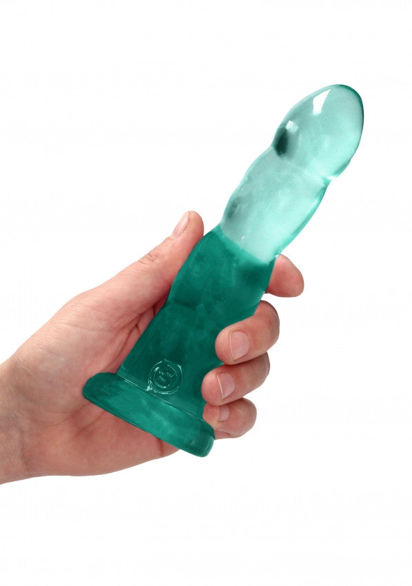 Dildo turchese con ventosa Non Realistic Dildo Suction Cup -17 cm